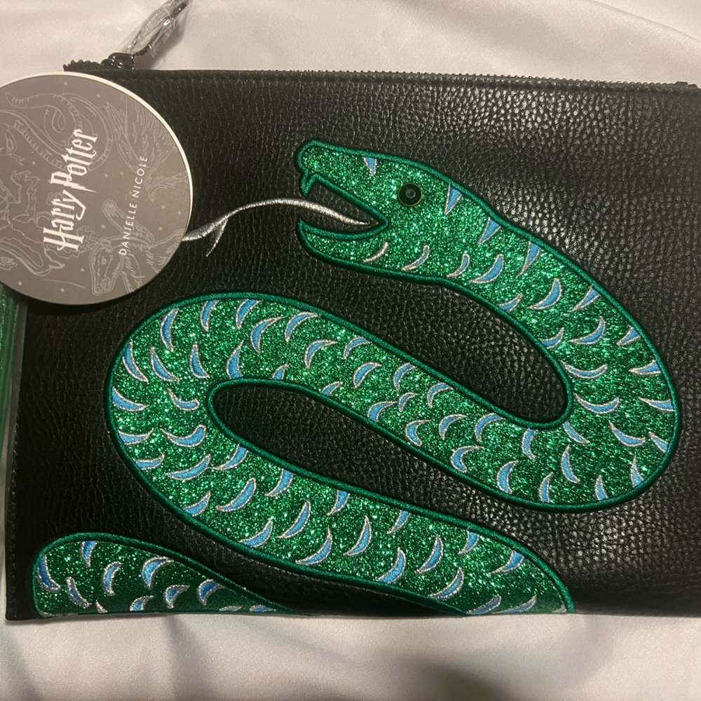 Danielle Nicole  Harry Potter. Black and Green Snake Clutch